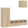vidaXL 4-delige Tv-wandmeubelset bewerkt hout sonoma eikenkleurig