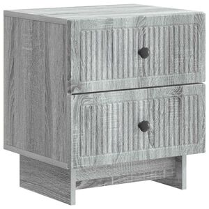 vidaXL Nachtkastje Grijs sonoma 43 x 34,5 x 47,5 cm Bewerkt hout