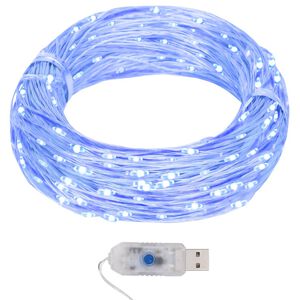 vidaXL Lichtsnoer met 400 microLED's blauw 8 functies 40 m