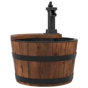 vidaXL Waterfontein met pomp 28x28x34,5 cm massief vurenhout