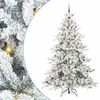 vidaXL Kunstmatige Inklapbare Kerstboom Wit 240 cm PVC en staal