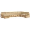 vidaXL Buiten bankenset 8 st Wit en Beige Massief Acaciahout