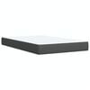 vidaXL Boxspring met matras stof donkergrijs 120x200 cm
