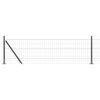vidaXL Euro-hek met betonnen voetstuk 25 x 0,4 m PVC-Coated Staal Mesh