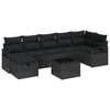 vidaXL Bankstel 5 st poly rattan