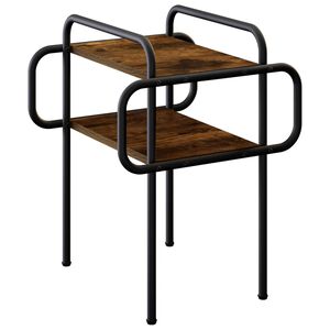 vidaXL Salontafel Gerookt eiken 40 x 40 x 51 cm Bewerkt hout