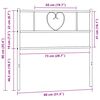 vidaXL Vervangend hoofdbord 75 cm metaal zwart