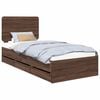 vidaXL Bedframe met lade Bruin Eiken 75 x 190 cm Ingenieurshout