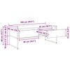 vidaXL Salontafel Ambachtelijk eiken 100 x 46 x 40 cm Bewerkt hout