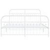 vidaXL Bedframe met hoofd- en voeteneinde metaal wit 150x200 cm