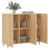 vidaXL Dressoir 90x34x80 cm bewerkt hout sonoma eikenkleurig