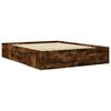 vidaXL Bedframe zonder matras hout gerookt eikenkleurig 150x200 cm