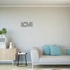Homemania Wanddecoratie Words Love 50x25 cm staal zwart