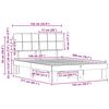 vidaXL Bedframe met Gevoerd Hoofdgedeelte Lichtgrijs 140 x 200 cm