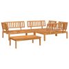 vidaXL 4-delige Loungeset pallet massief acaciahout