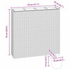 vidaXL Plantenbak verhoogd met 4 potten poly rattan grijs