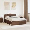 vidaXL Bedframe Bruin Eiken 140 x 200 cm Massief grenenhout