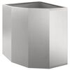 vidaXL Hoek Plantbak zilver 45 x 45 x 50 cm Roestvrij staal