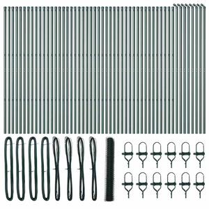 vidaXL Grond Fix Gelast Draadhek 100 x 1,4 m (B x H) PVC-Coated Staal