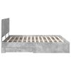 vidaXL Bedframe met hoofdeinde Beton Grijs 180 x 200 cm Bewerkt hout