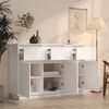 vidaXL Dressoir 110x36x75 cm massief grenenhout wit