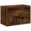 vidaXL Kast met 2 lades 60x31x40 cm bewerkt hout gerookt eikenkleurig