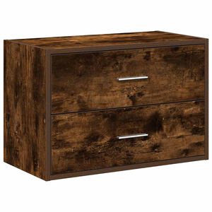 vidaXL Kast met 2 lades 60x31x40 cm bewerkt hout gerookt eikenkleurig