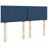 vidaXL Boxspring met matras stof blauw 160x200 cm