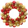 vidaXL Kerstkrans 45 cm polystyreen rood en goudkleurig