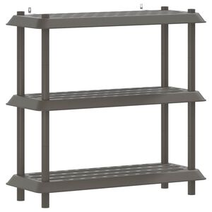 vidaXL Plankenunit 3-laags 100 x 40 x 96 cm PP Lichtgrijs
