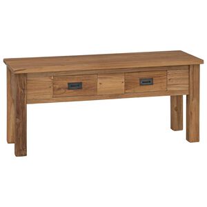 vidaXL Halbankjeje massief teakhout 90x30x40 cm