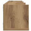 vidaXL CD-wandschap 75x18x18 cm bewerkt hout artisanaal eikenkleurig