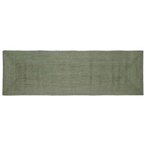 vidaXL Vloerkleden Rechthoekig Olijfgroen 80 x 200 cm Jute