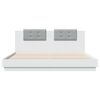 vidaXL Bedframe met hoofdeinde bewerkt hout wit 200x200 cm