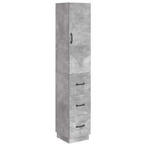 vidaXL Kastenset 2 pcs Betongrijs 33 x 34,5 x 87 cm Bewerkt hout