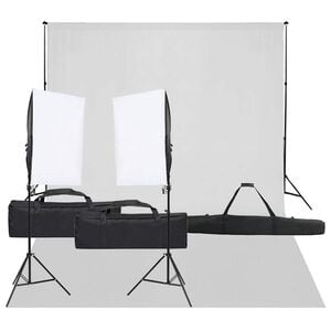 vidaXL Fotostudioset met verlichtingsset en achtergrond