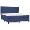 vidaXL Boxspring met matras stof blauw 160x200 cm