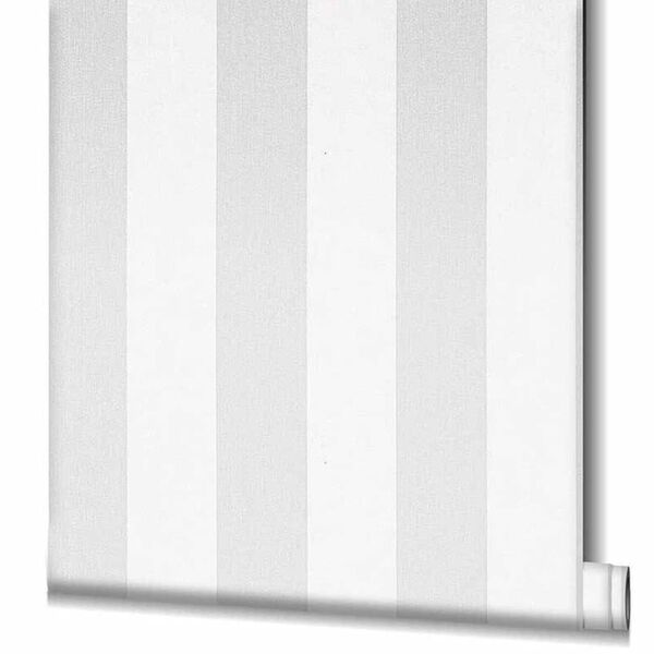 Noordwand Behang Topchic Stripes lichtgrijs en wit