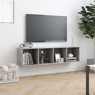 vidaXL Boekenkast/tv-meubel 143x30x36 cm betongrijs