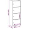 vidaXL Boekenkast 40x24x102 cm bewerkt hout sonoma eikenkleurig