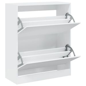 vidaXL Schoenenkast 80x34x96,5 cm bewerkt hout wit
