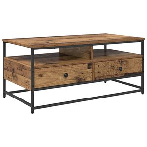 vidaXL Salontafel Oud hout 100 x 51 x 45 cm Bewerkt hout