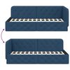 vidaXL Hoekbedframe met hoofdeinde Blauw 100 x 200 cm Stof