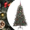 vidaXL Kunstkerstboom Groen 150 cm PVC en Plastic en Staal