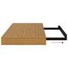 vidaXL Wandplank met opslag 2 pcs Beige 50 x 23 x 4 cm Bewerkt hout