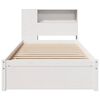 vidaXL Bed met boekenkast zonder matras grenenhout wit 75x190 cm