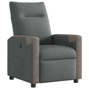 vidaXL Fauteuil verstelbaar stof donkergrijs