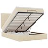 vidaXL Ottoman bed met matras 140x190cm stof cr&egrave;mekleurig