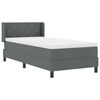 vidaXL Boxspringbed met matras Donkergrijs 190 x 90 cm Polyester
