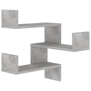 vidaXL Hoekwandschap 40x40x50 cm bewerkt hout betongrijs